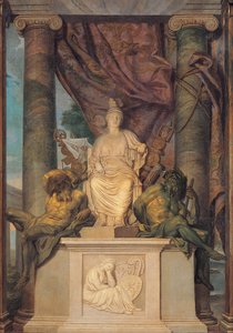 نسيج مع الإلهة روما بواسطة صناعة سان ميشيل